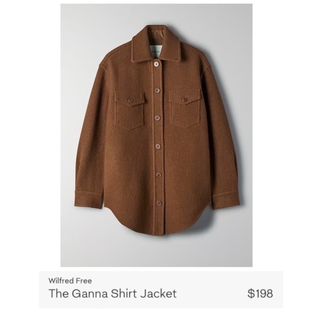 Aritzia Wilfred Free The Ganna Shirt Jacket — Brown